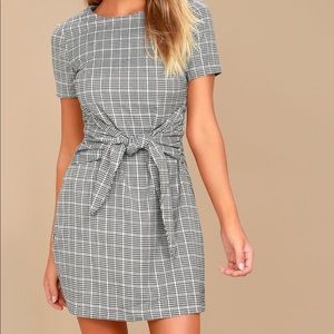 LULUS Gingham Knot Dress